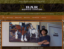 Tablet Screenshot of abarahorseshoeing.com